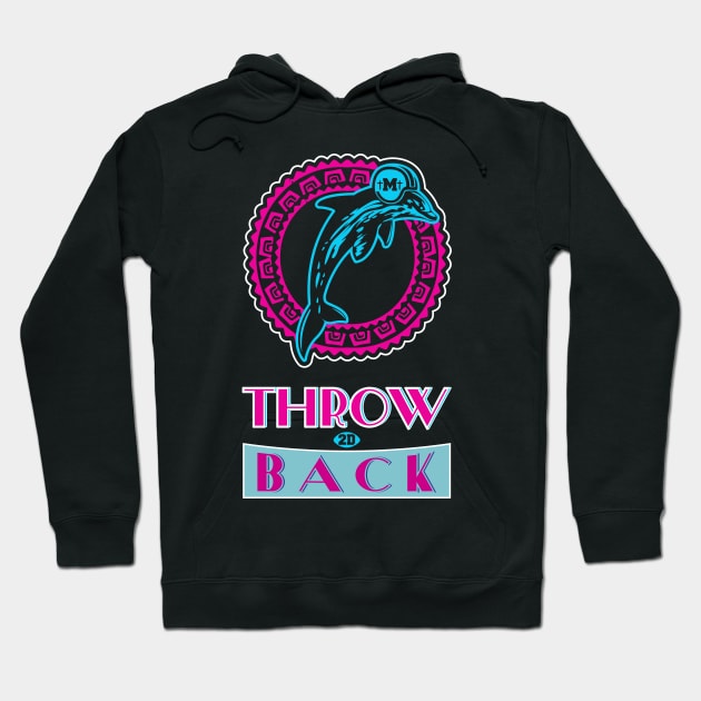 Tua Tagovailoa "Tua Option" Miami Vice Throw to the (2D) Back Hoodie by Car Boot Tees